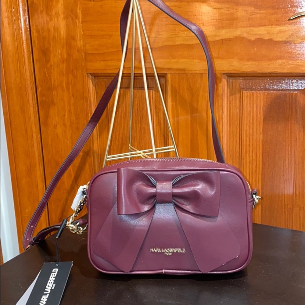 Karl Lagerfeld Paris Kris FARA PU Bow Crossbody